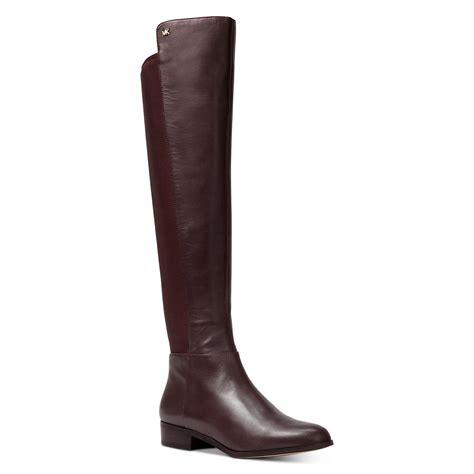 michael michael kors bromley leather riding boots|Michael Kors over knee boots.